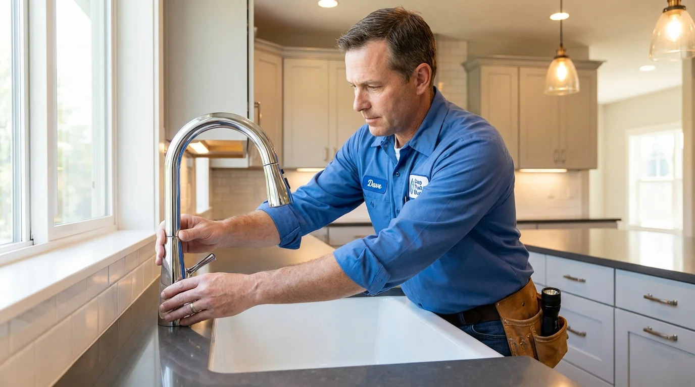 Kitchen faucet installation by Johns Plumbing LLC in Sterling City